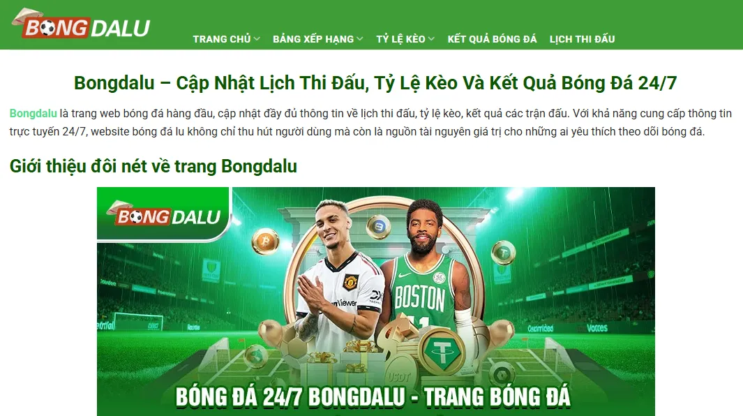 Bongdalu là trang tin tức, dữ liệu, livescore hang đầu