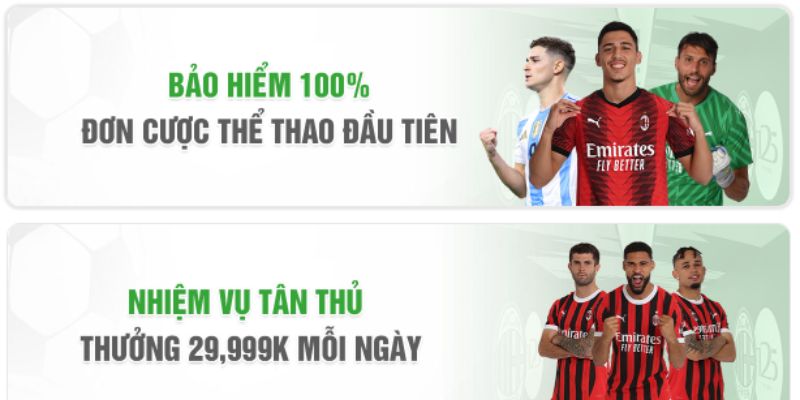 Khuyến mãi OK9 bảo hiểm 100% cược thể thao đầu tiên